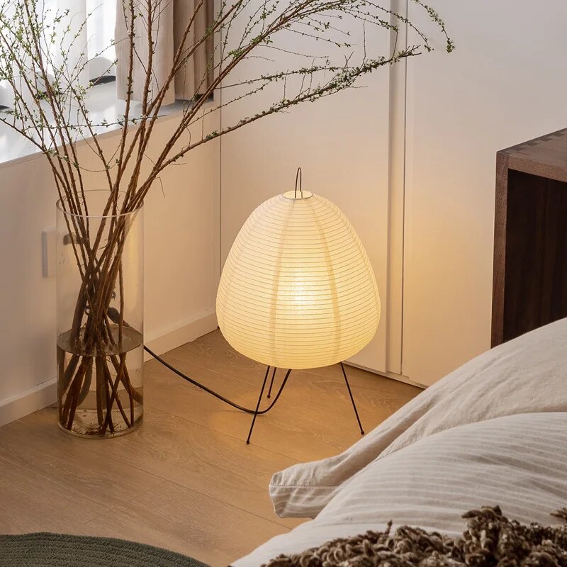 ZenGlow – Japanische Reispapierlampe in neutralen Farbtönen