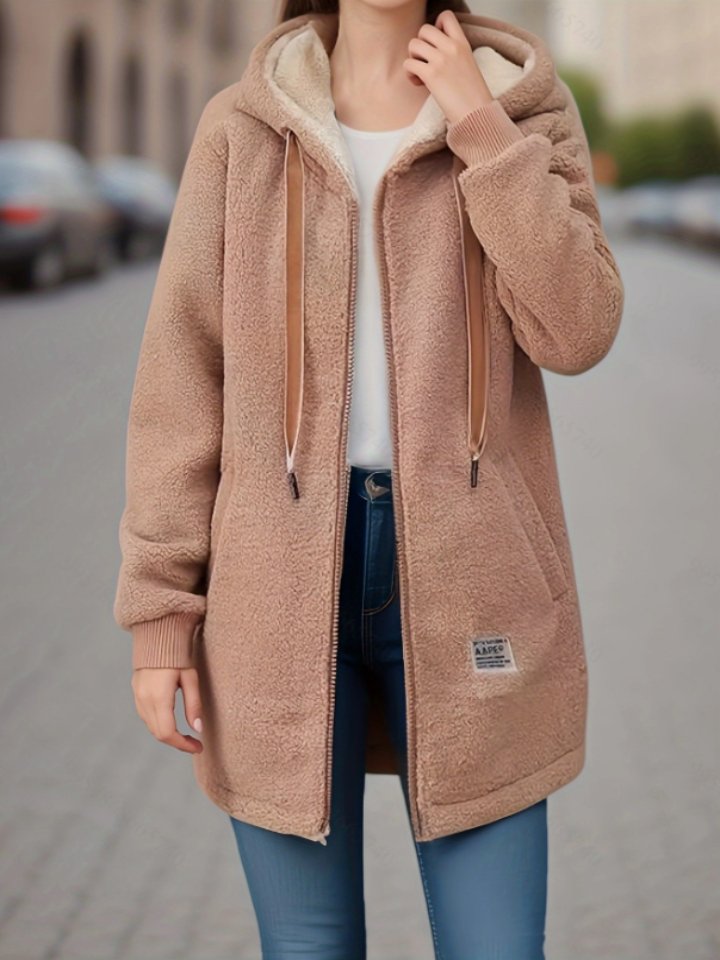 Emilia – Langärmlige Kapuzenjacke mit Reißverschluss