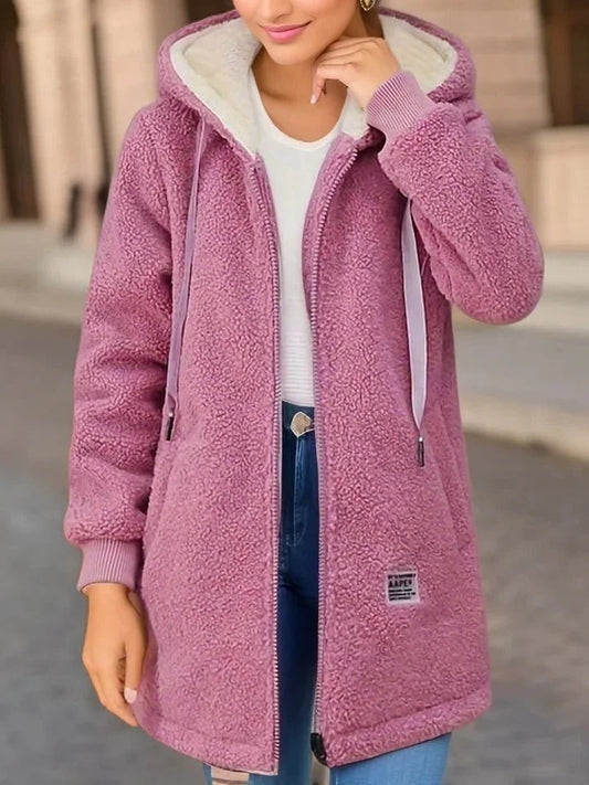 Emilia – Langärmlige Kapuzenjacke mit Reißverschluss