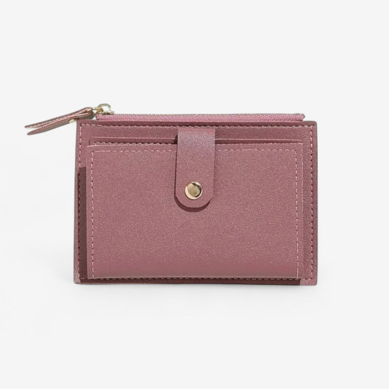 Camille – Schlanke Multi-Taschen-Geldbörse mit Reißverschluss und Klappe