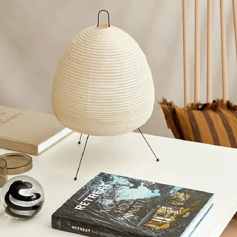 ZenGlow – Japanische Reispapierlampe in neutralen Farbtönen
