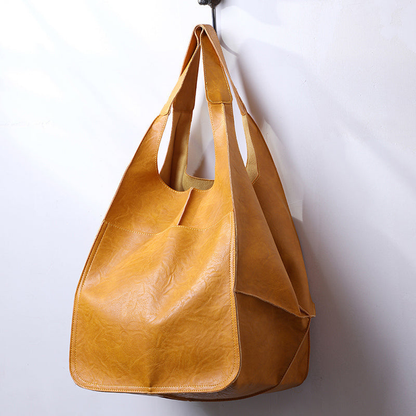 Arlina – Große Leder-Weekender Tasche mit strukturierter Form