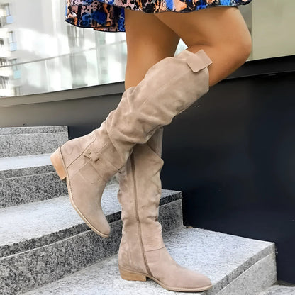 Selvaya – Stiefeletten mit umgeschlagenem Schaft und breitem Absatz