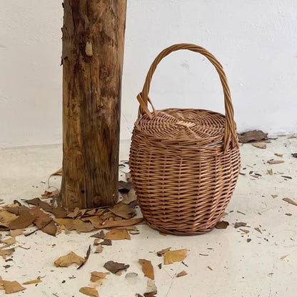 Lucie – Große Bucket-Tasche mit Geflecht-Design