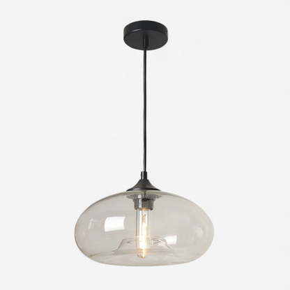 LumeCore – Glas-Pendelleuchte mit rundem Schirm