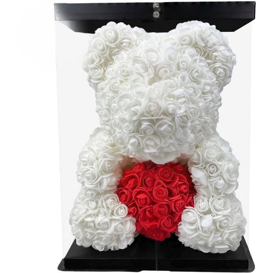 RoseMira – Handgefertigter Rosenbär mit skulpturalem Design