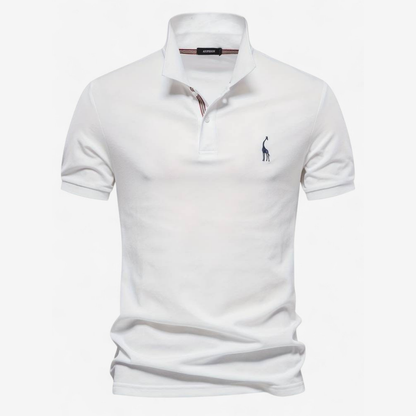 Julian – Slim-Fit-Poloshirt mit gestreiftem Kragen