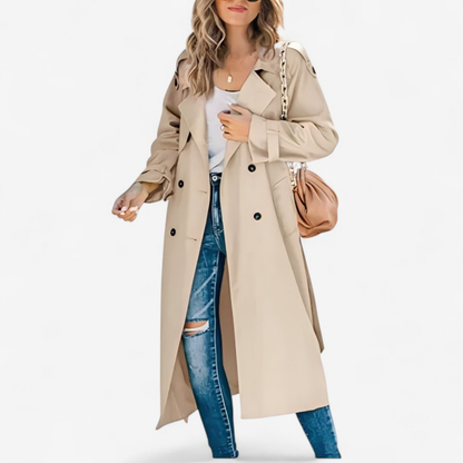 Celestia – Mid-Length Trenchcoat mit Knopfleiste