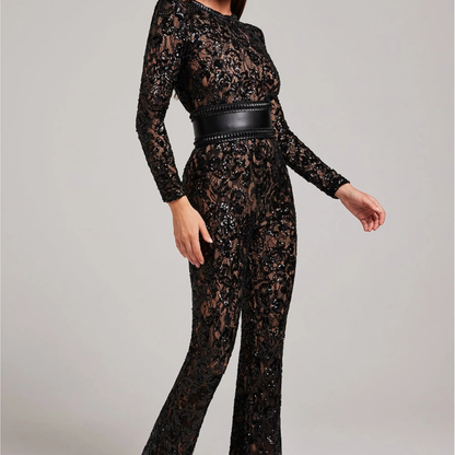 Novae – Bodysuit mit langen Ärmeln und Rundhalsausschnitt