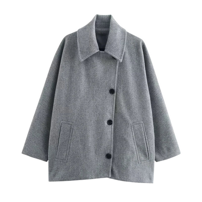 Helen – Oversize-Langarmjacke mit Knopf
