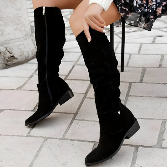 Selvaya – Stiefeletten mit umgeschlagenem Schaft und breitem Absatz