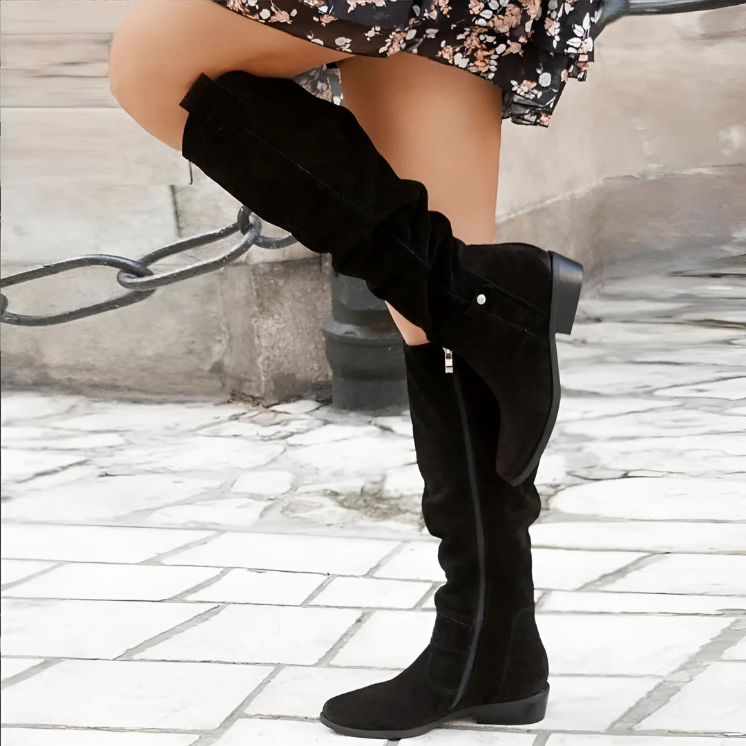 Selvaya – Stiefeletten mit umgeschlagenem Schaft und breitem Absatz