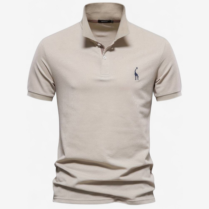 Julian – Slim-Fit-Poloshirt mit gestreiftem Kragen