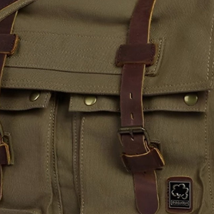 UrbanHaven – Vintage Schultertasche mit Reißverschlusstaschen