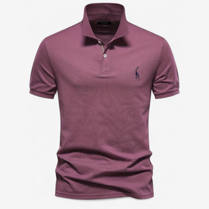 Julian – Slim-Fit-Poloshirt mit gestreiftem Kragen