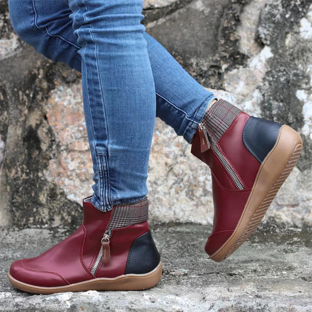 Sophia – Rundspitzen-Stiefeletten im Retro-Chelsea-Stil