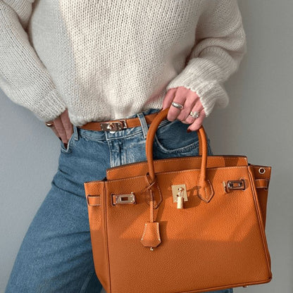 Vera – Lederhandtasche mit mehreren Fächern