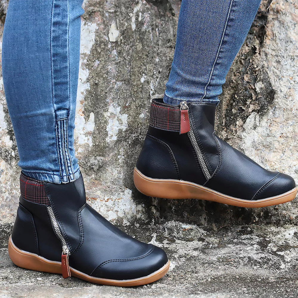 Sophia – Rundspitzen-Stiefeletten im Retro-Chelsea-Stil