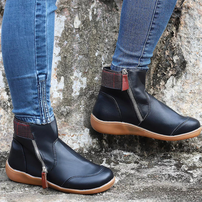 Sophia – Rundspitzen-Stiefeletten im Retro-Chelsea-Stil