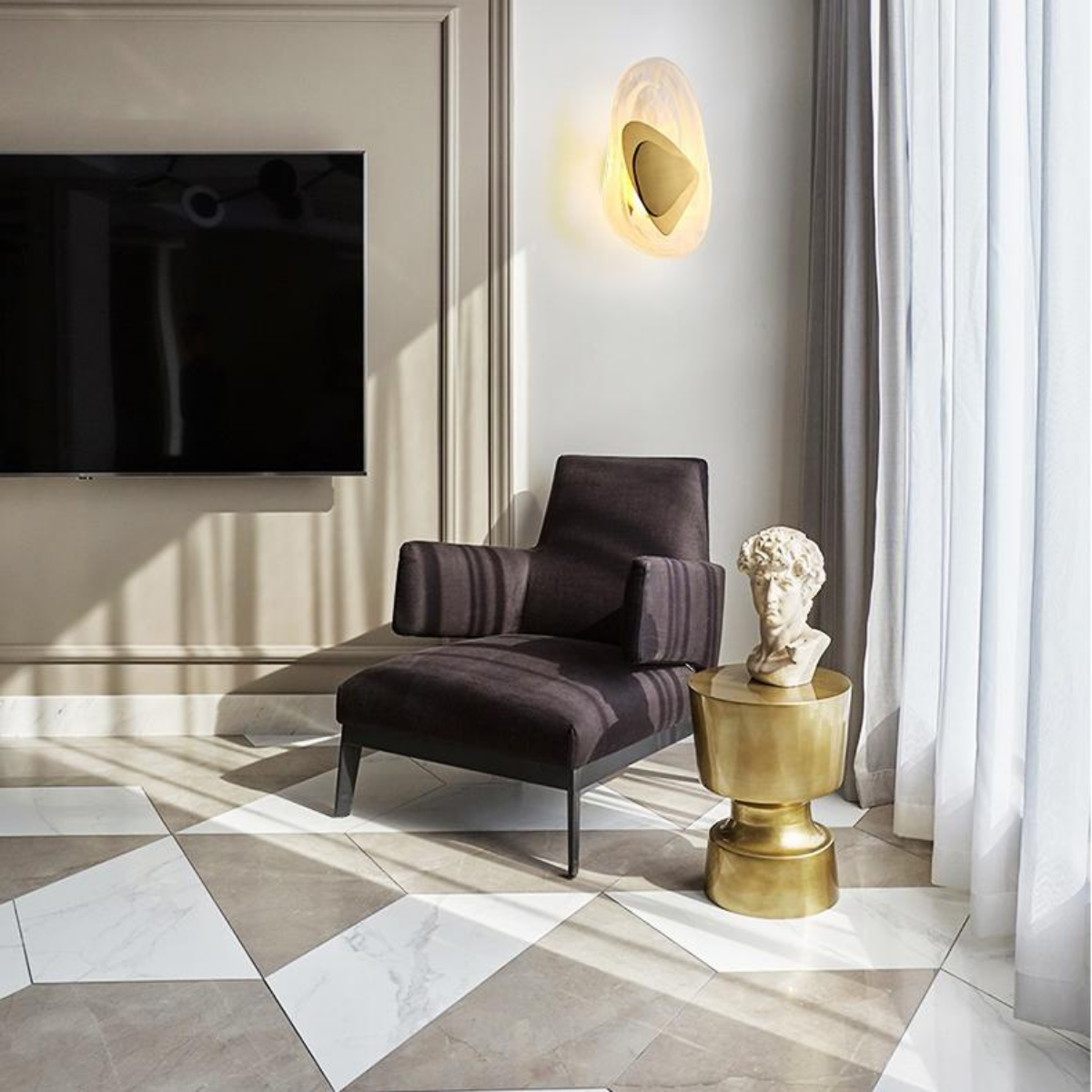 CrystaLoom – Nordische Wandleuchte mit strukturiertem Design