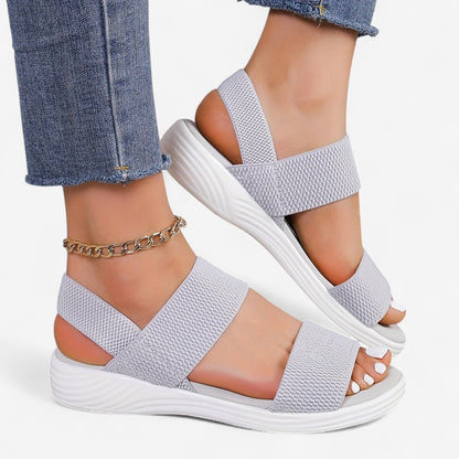Sophie – Strick Wedge-Sandalen mit Slip-On-Design