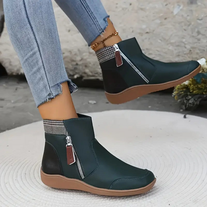 Sophia – Rundspitzen-Stiefeletten im Retro-Chelsea-Stil