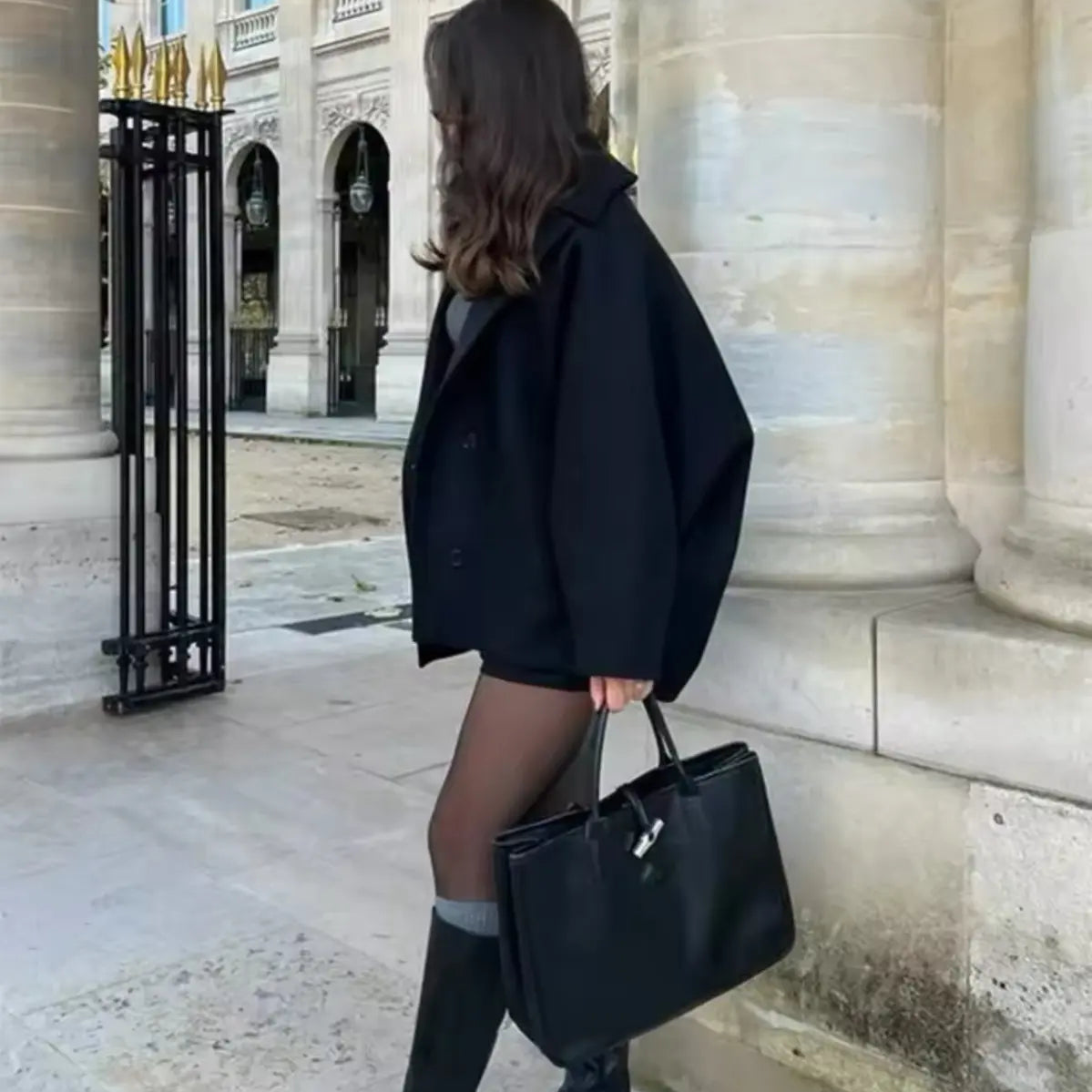 Serena – Jacke mit Fledermausärmeln und Reverskragen