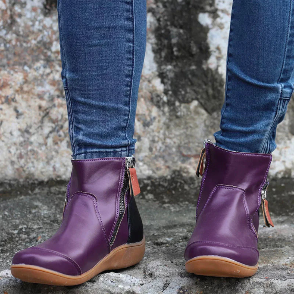 Sophia – Rundspitzen-Stiefeletten im Retro-Chelsea-Stil