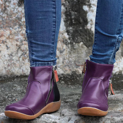 Sophia – Rundspitzen-Stiefeletten im Retro-Chelsea-Stil