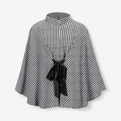 Manon – Mantel mit Batwing-Ärmeln und Print verstellbarem Gürtel