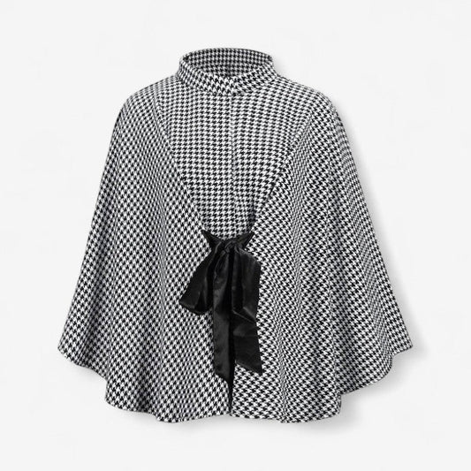 Manon – Mantel mit Batwing-Ärmeln und Print verstellbarem Gürtel