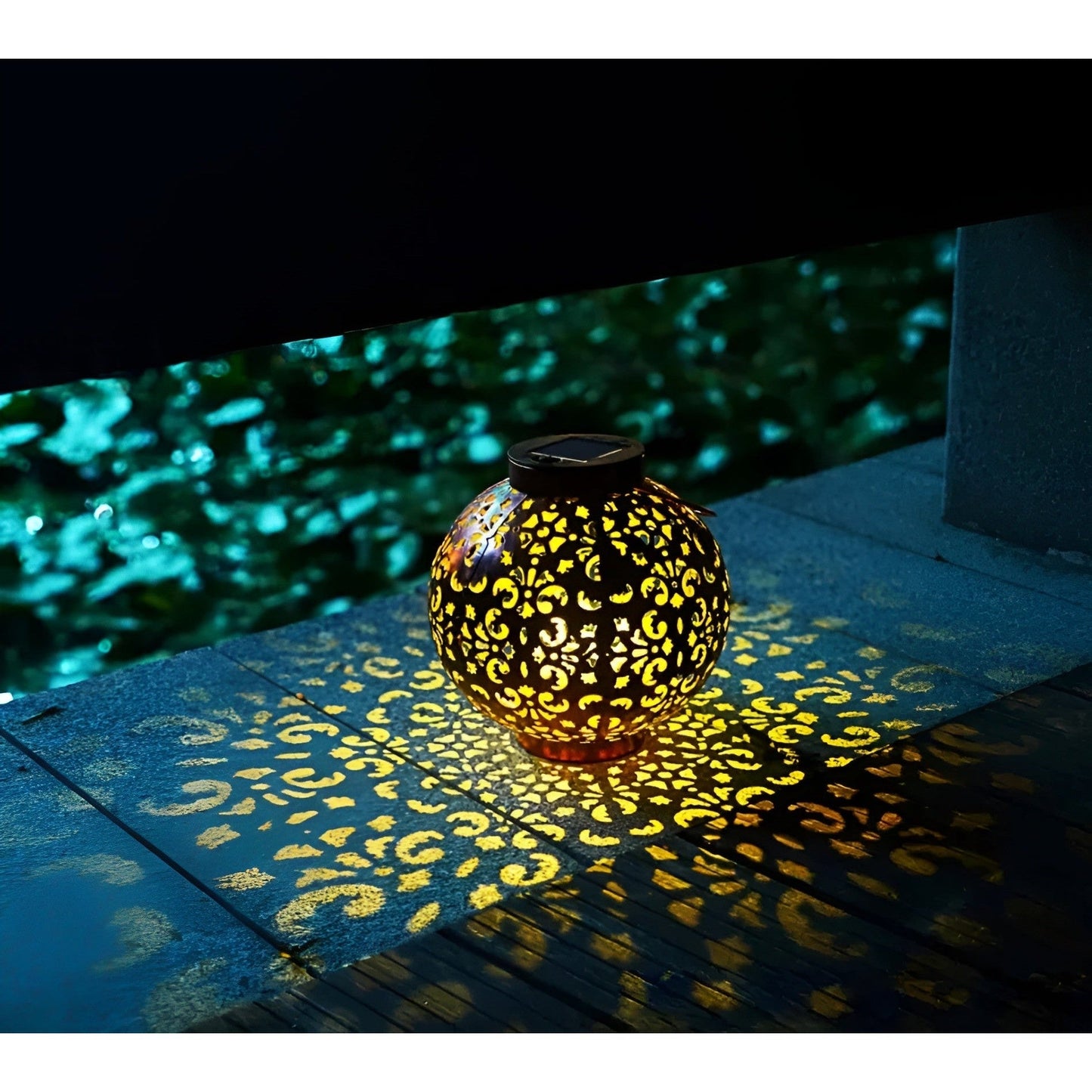 SolarFlare – Vintage-Solar-Gartenleuchte mit wasserdichtem Design