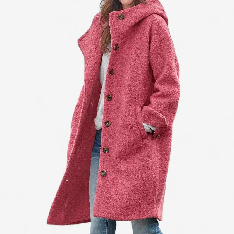 Seraphina – Lockerer Trenchcoat mit Kapuze und Langen Ärmeln