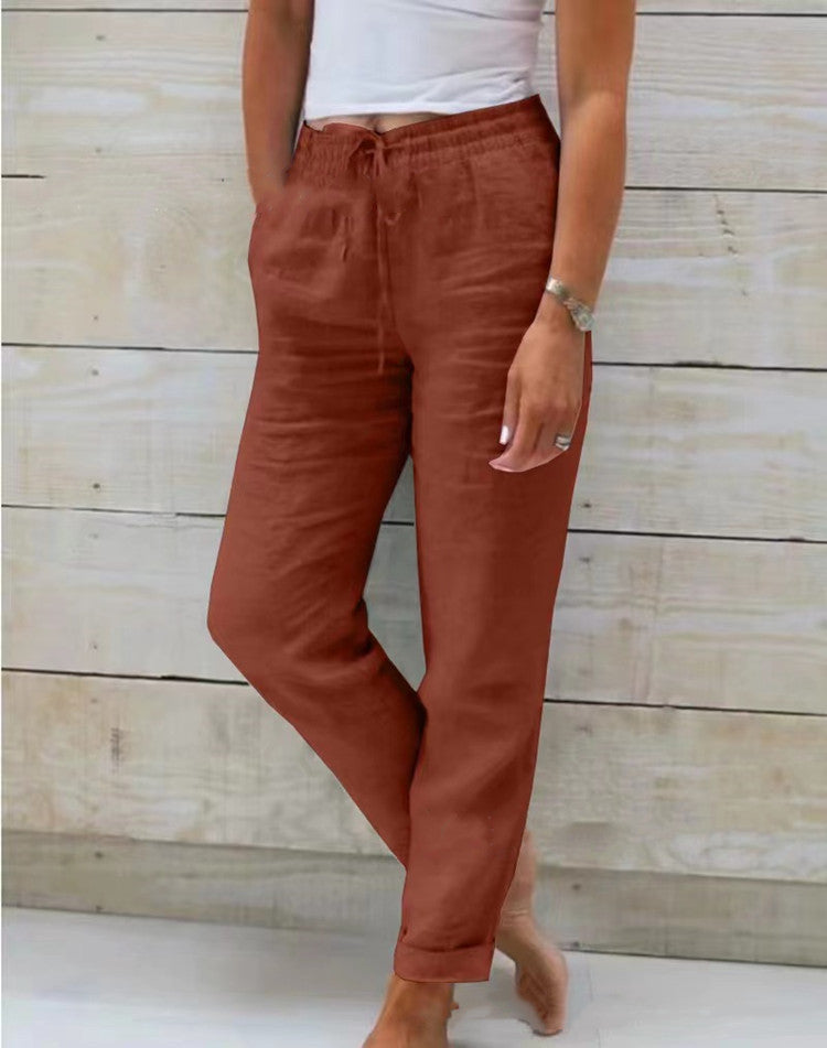 Ava – Hohe Bundhose mit Verstellbarem Kordelzug