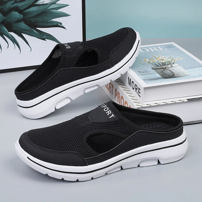 Drayven – Slip-On-Mules mit flacher Sohle und offenem Fersenbereich