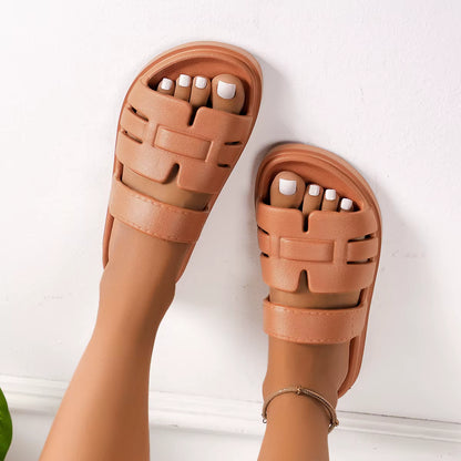 Clara – Slip-On Hausschuhe mit Flacher Sohle