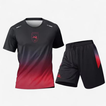 Rynor – Zweiteiliges Set mit bedrucktem Kurzarm-T-Shirt und passenden Shorts