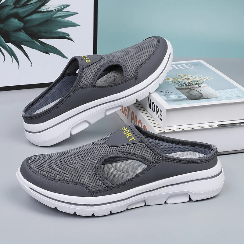 Drayven – Slip-On-Mules mit flacher Sohle und offenem Fersenbereich