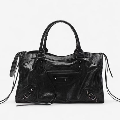 Lunaria – Handtasche mit mehreren Reißverschlüssen und Schulterriemen