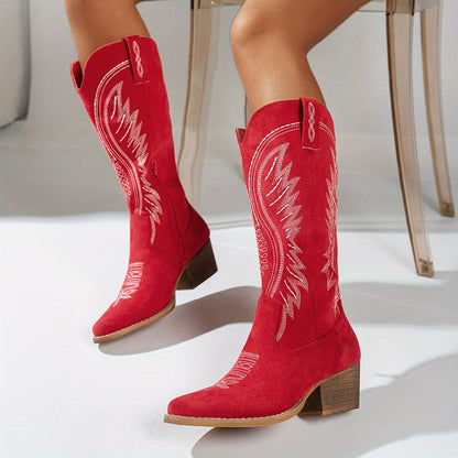Ava – Knöchelhohe Stiefel mit Stickerei und rutschfester Sohle