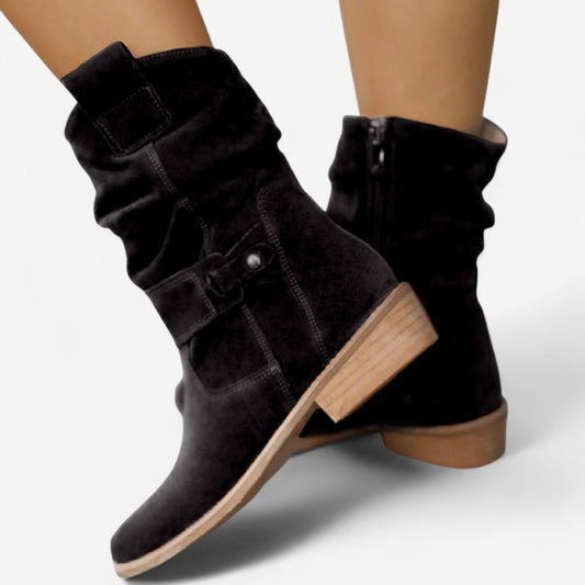 Mariana – Stiefeletten mit niedrigem Absatz und seitlichem Reißverschluss